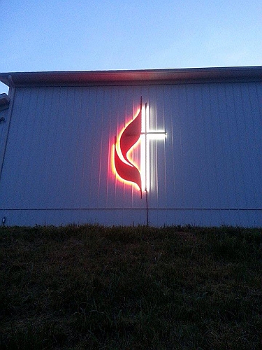 churchcross, outdoor church cross, indoor church cross, lighted church cross, LED church cross, stage cross